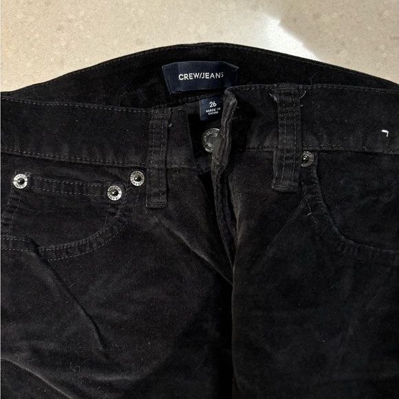 J. CREW Black velvet Pants - Picture 2 of 2